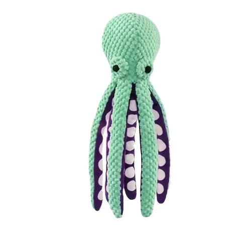 Pet Dog Plush Octopus Toy Interactive Sound Anti-Demolition Home Teeth Grinding Large and Small Dog Relieve Boredom Dog Supplies